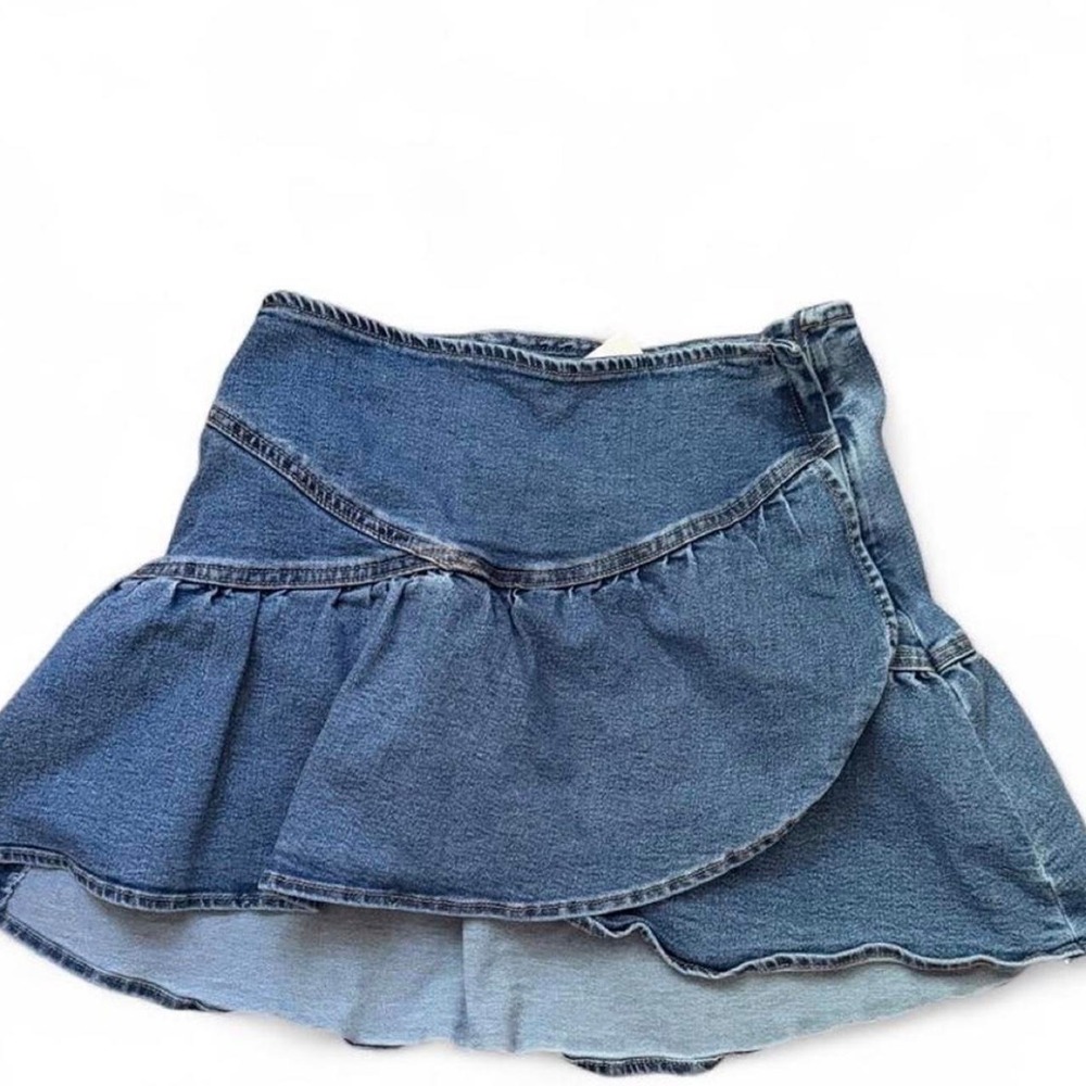 RE generation by Celebrity Pink Denim Tiered Ruffle Mini Skirt